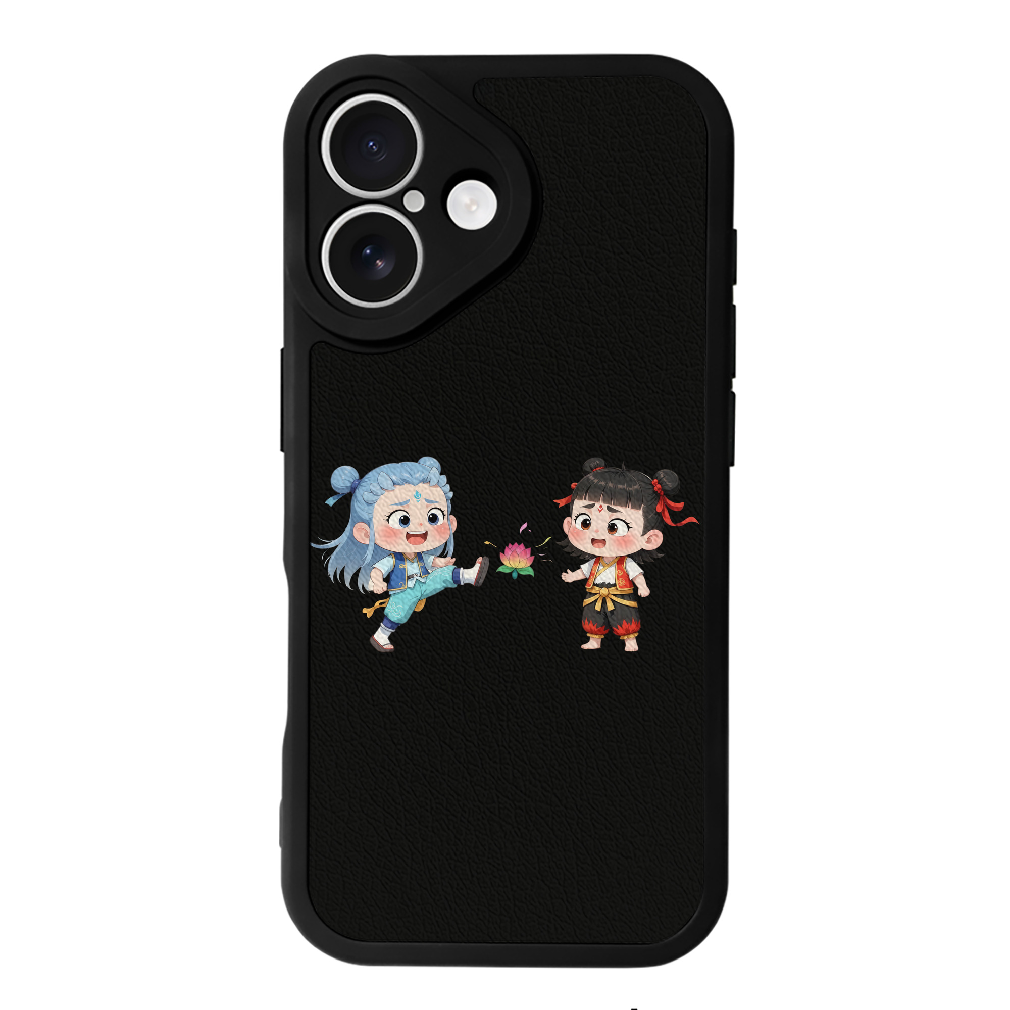 （画像用） Ne Zha 2 ナタ 魔童の大暴れ 【iPhone 16シリーズ対応】シリコンスマホケース（レザー調） 材質：シリコン